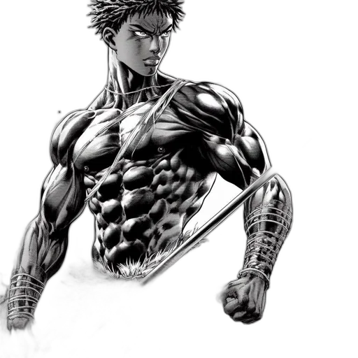 weapon, sword, creature, comic book art transparent PNG cut-out