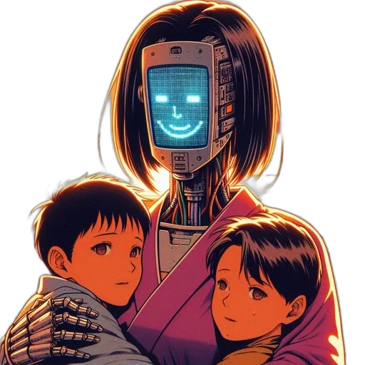 robot, face, mask, weapon transparent PNG cut-out