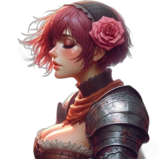 crown, face, sword, flower transparent PNG cut-out