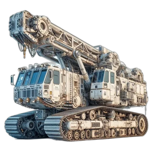 robot, weapon, 3d render, concept art transparent PNG cut-out