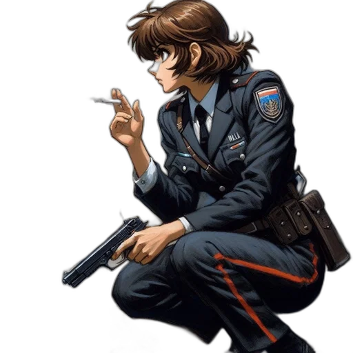 jacket, weapon, staff, concept art transparent PNG cut-out