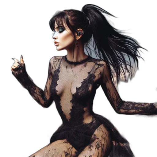 dress, fantasy art, concept art, photorealistic transparent PNG cut-out