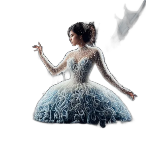 dress, concept art, fantasy art, watercolor transparent PNG cut-out