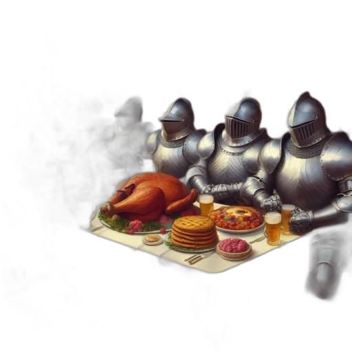 robot, food, concept art, 3d render transparent PNG cut-out
