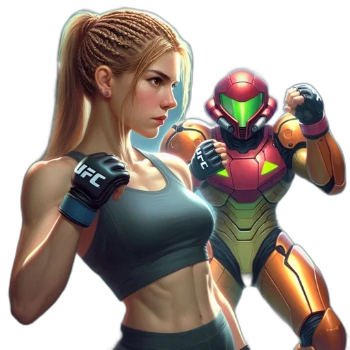 robot, concept art, pixel art, cyberpunk transparent PNG cut-out