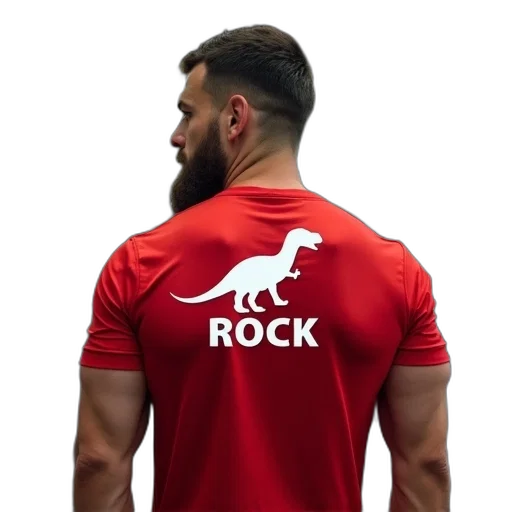 man, red, shirt, white transparent PNG cut-out
