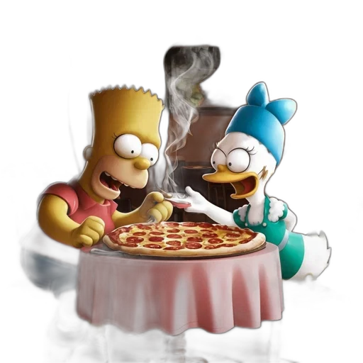 food, concept art, 3d render, pixel art transparent PNG cut-out