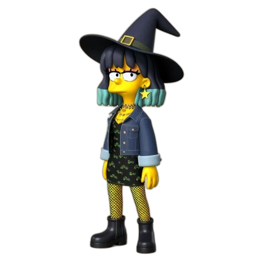 hat, staff, jacket, 3d render transparent PNG cut-out