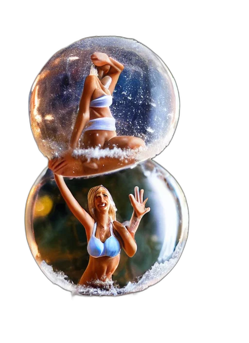 photorealistic, outer space, snow, underwater transparent PNG cut-out
