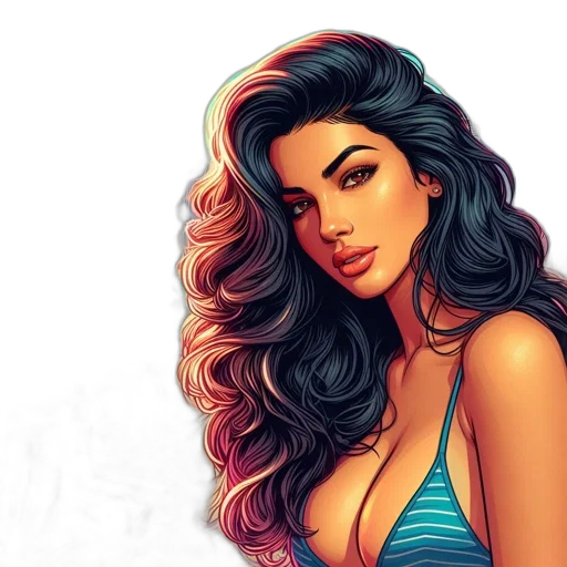hair, jewelry, face, fantasy art transparent PNG cut-out