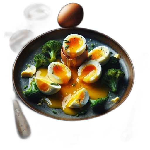food, photorealistic, 3d render, breakfast transparent PNG cut-out