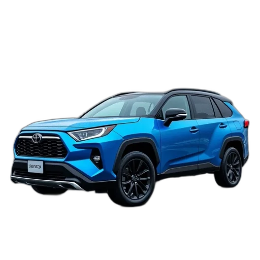 car, blue, toyota, highland transparent PNG cut-out