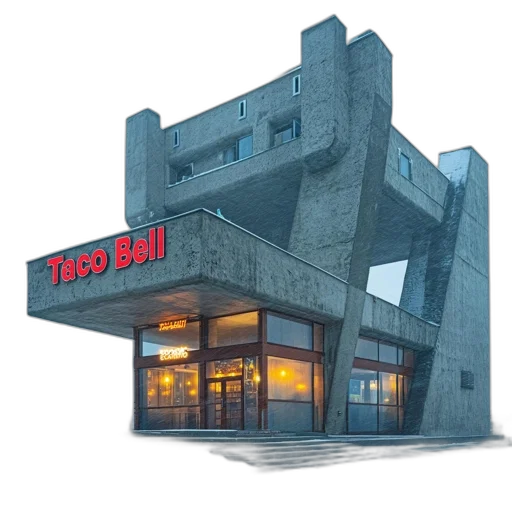 building, food, concept art, 3d render transparent PNG cut-out