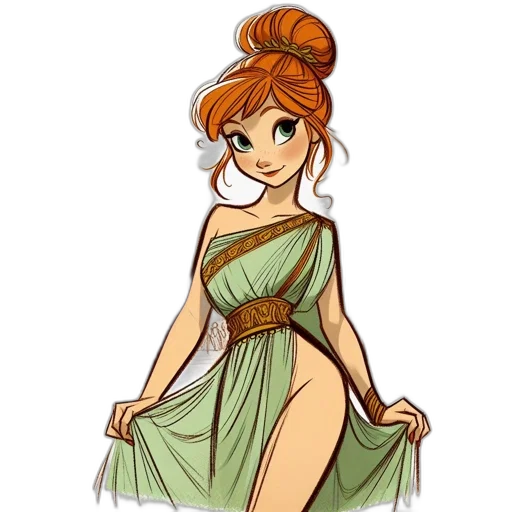 dress, concept art, fantasy art, cartoon transparent PNG cut-out