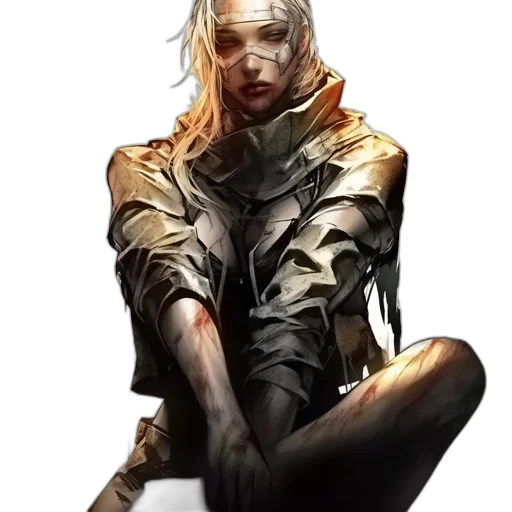 jacket, mask, face, comic book art transparent PNG cut-out