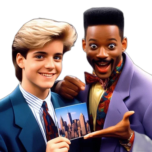 jacket, vaporwave, cartoon, two transparent PNG cut-out