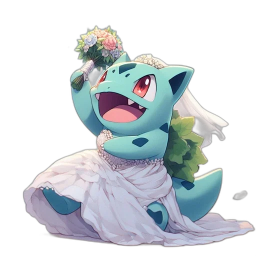 dress, staff, flower, creature transparent PNG cut-out