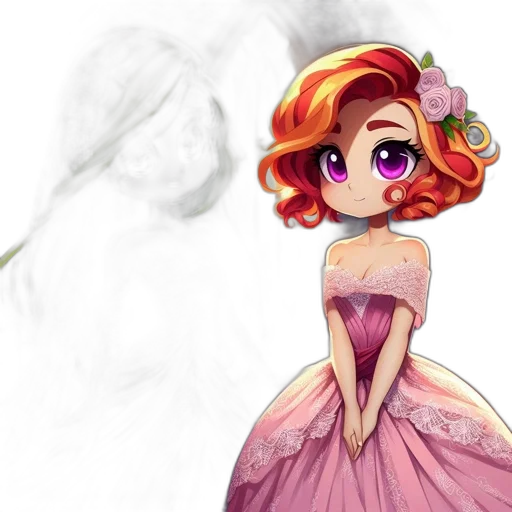 dress, crown, concept art, watercolor transparent PNG cut-out