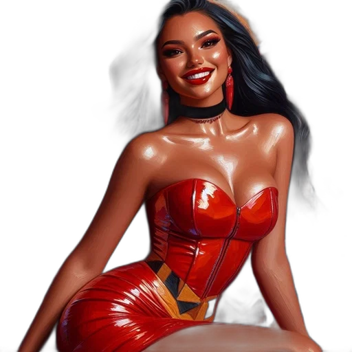 dress, comic book art, concept art, cartoon transparent PNG cut-out