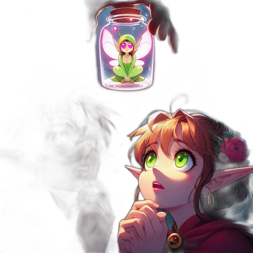 bottle, concept art, pixel art, fantasy art transparent PNG cut-out