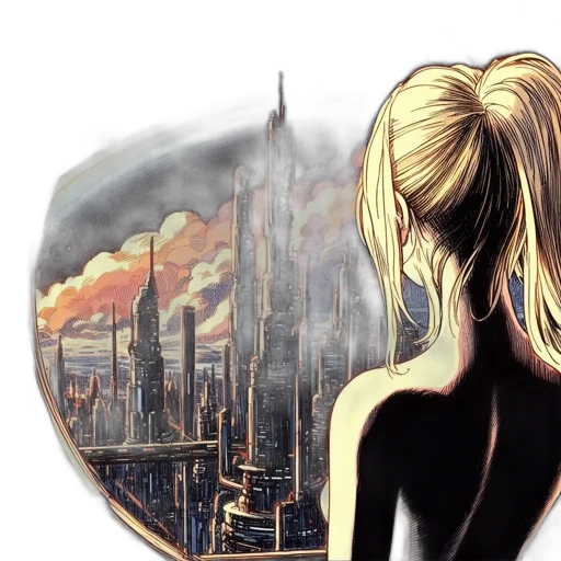 concept art, comic book art, fantasy art, photorealistic transparent PNG cut-out