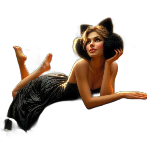 dress, creature, concept art, photorealistic transparent PNG cut-out