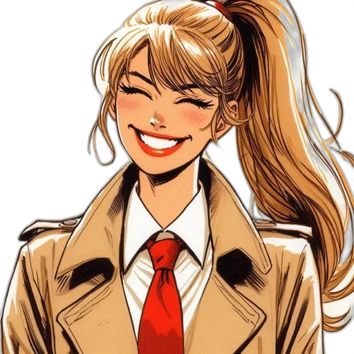 jacket, staff, face, anime transparent PNG cut-out