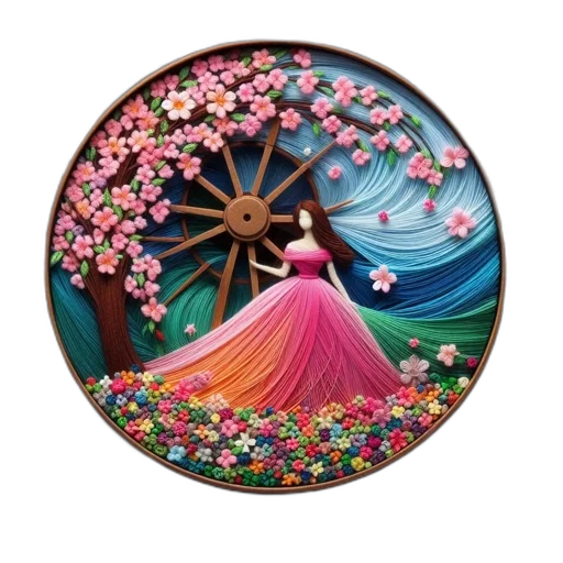 jewelry, flower, dress, fantasy art transparent PNG cut-out