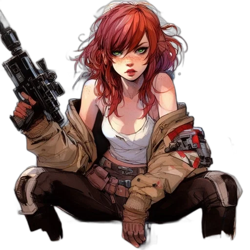 weapon, jacket, cyberpunk, concept art transparent PNG cut-out