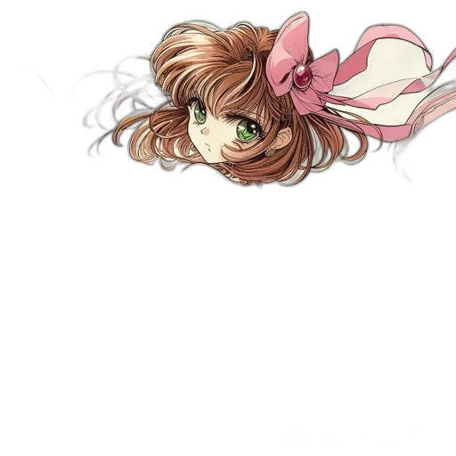 hair, staff, weapon, face transparent PNG cut-out