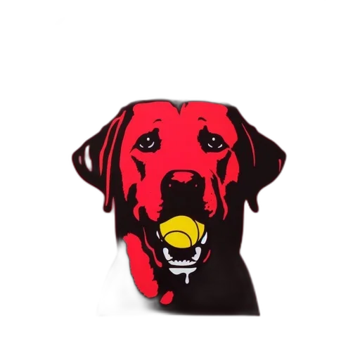 red, poster, features, bold transparent PNG cut-out
