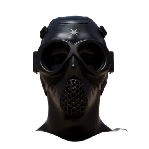 mask, face, concept art, 3d render transparent PNG cut-out