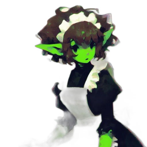 staff, creature, mask, dress transparent PNG cut-out