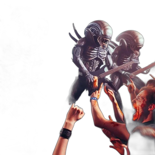 concept art, 3d render, outer space, three transparent PNG cut-out