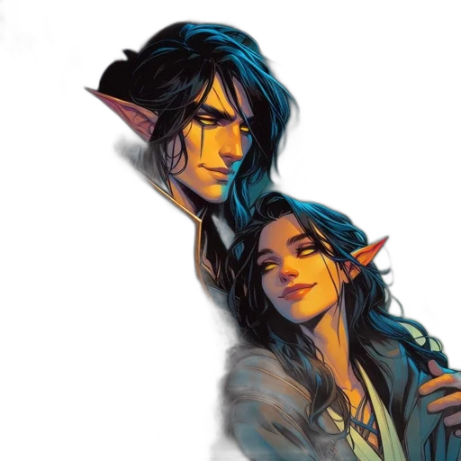 fantasy art, concept art, watercolor, comic book art transparent PNG cut-out