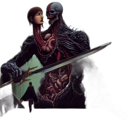 sword, weapon, creature, concept art transparent PNG cut-out