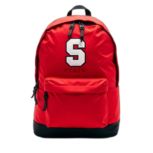 jacket, 3d render, red, backpack transparent PNG cut-out