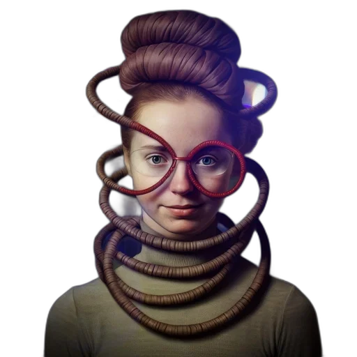 hair, mask, staff, face transparent PNG cut-out