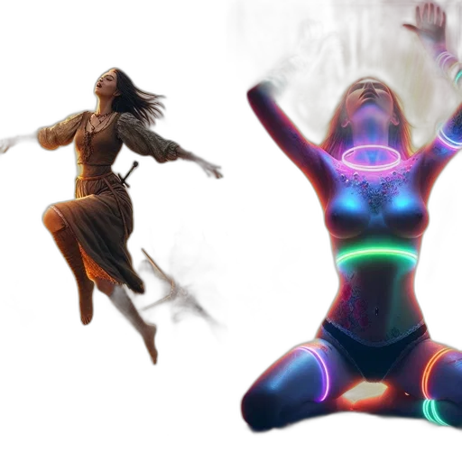 concept art, 3d render, cyberpunk, fantasy art transparent PNG cut-out