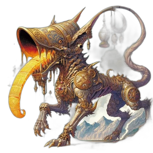 dragon, creature, staff, concept art transparent PNG cut-out