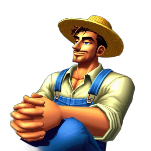 staff, hat, face, weapon transparent PNG cut-out