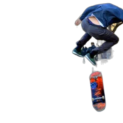 skateboarder, performs, trick, railing transparent PNG cut-out