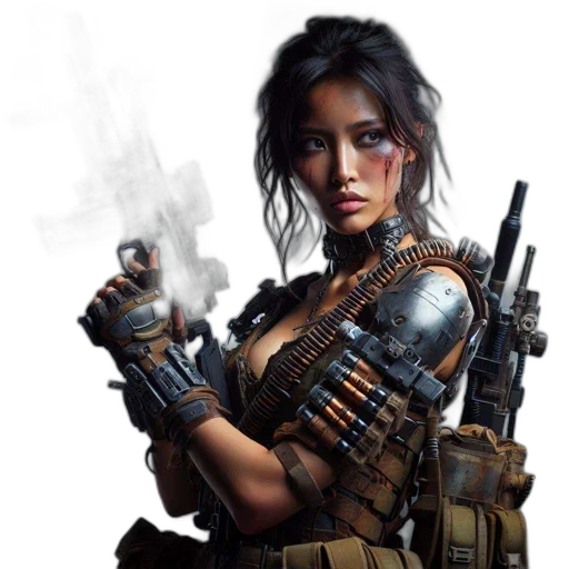 weapon, concept art, fantasy art, cyberpunk transparent PNG cut-out