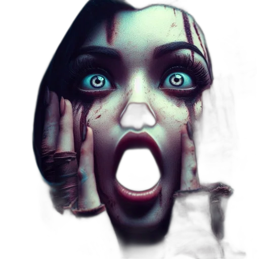 face, mask, creature, concept art transparent PNG cut-out