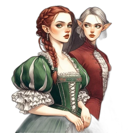 dress, fantasy art, concept art, photorealistic transparent PNG cut-out