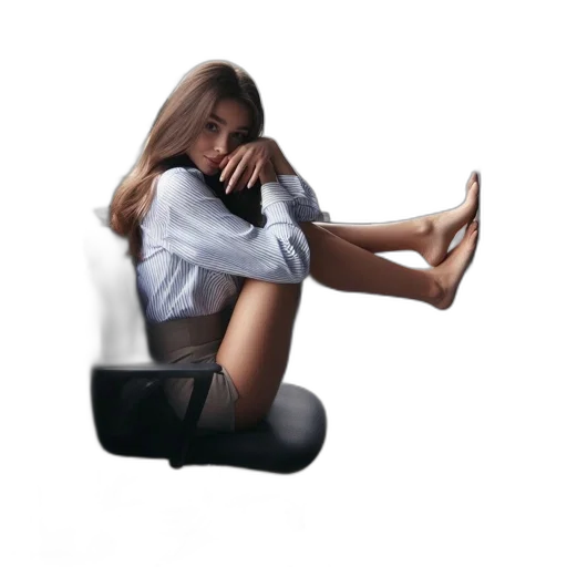 furniture, shoes, hair, dress transparent PNG cut-out
