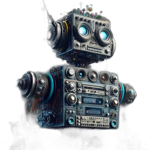 robot, weapon, concept art, cyberpunk transparent PNG cut-out