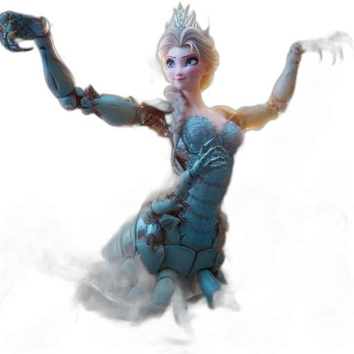 staff, crown, dress, robot transparent PNG cut-out