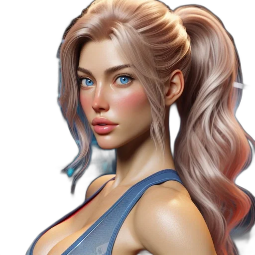 face, fantasy art, concept art, photorealistic transparent PNG cut-out