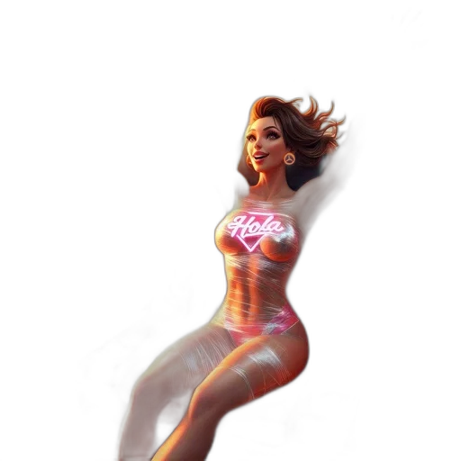 dress, creature, concept art, 3d render transparent PNG cut-out